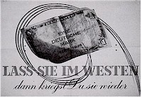 Plakat aus der Zeit des Whrungsstreites, 1948