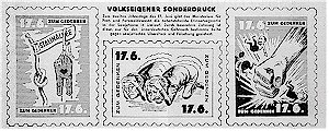 satirische Entwrfe fr DDR-Briefmarken, 1953