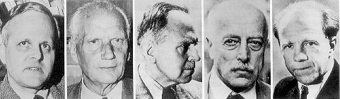 Otto Hahn, Walter Gerlach und Werner Heisenberg (v.l.n.r.)