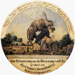 Bemalte Schützenscheibe, 1817