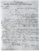 Kündigungsschreiben wegen Streikbeteiligung, Januar 1905
