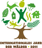 Logo  - Internationales  Jahr der Wälder