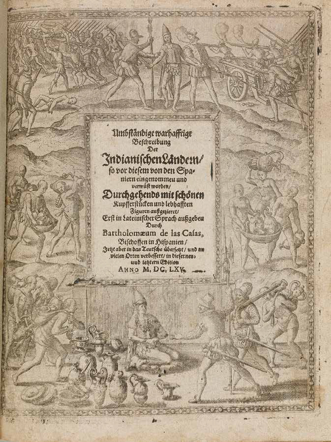 Bartolomé de Las Casas: Bericht über die gewaltsame Eroberung Südamerikas durch die Spanier, Heidelberg, 1665, R55/4087.2 © DHM