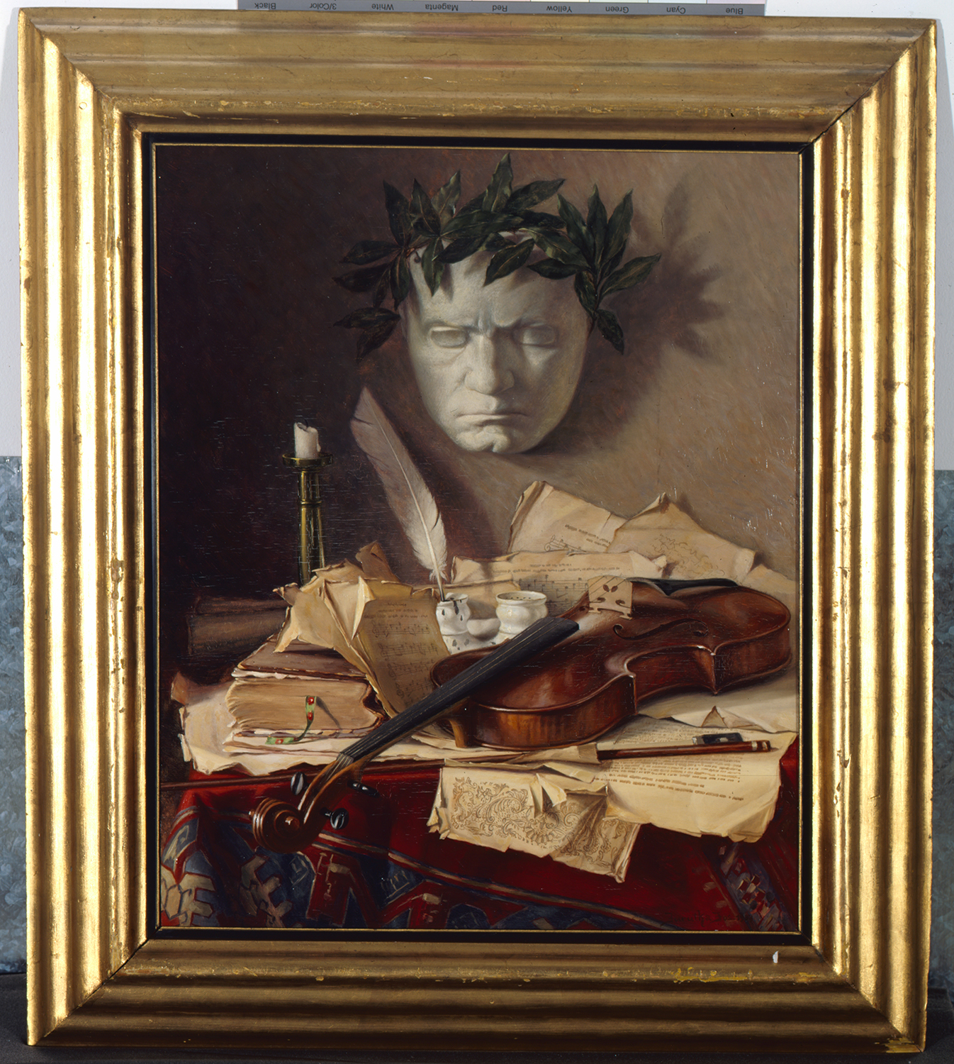 Still live with a mask of Beethoven, Josef Jurutka, Painting, Deutsches Reich 1937 © DHM