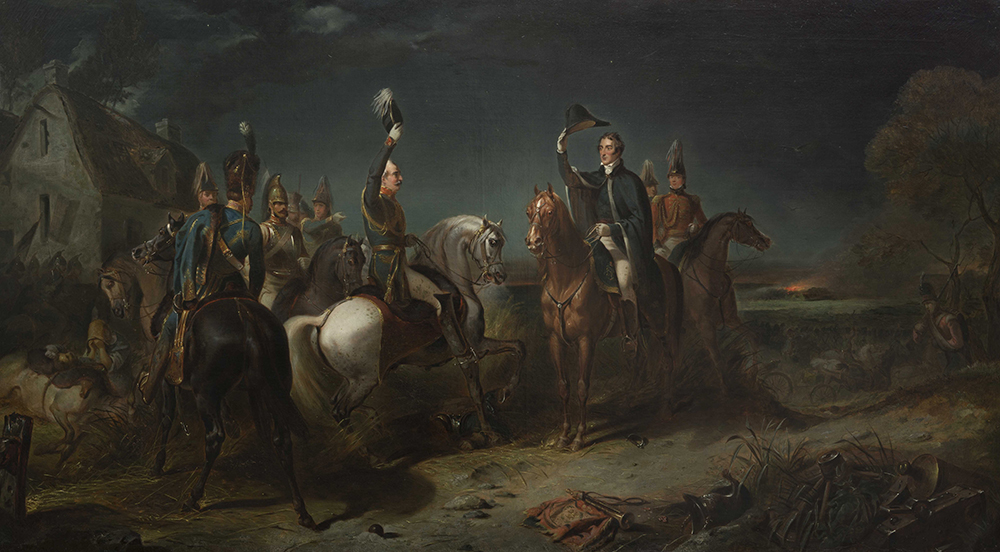 Thomas Jones Barker, Meeting of Wellington and Bloucher on the Eve of Waterloo, um 1850, Inv.Nr. Gm 93/65, © DHM