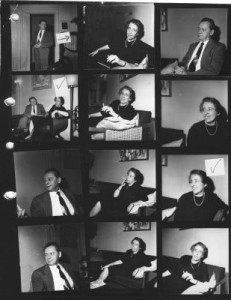 Kontaktbogen mit Aufnahmen von Hannah Arendt und Heinrich Blücher, Fred Stein, New York, 1960 © Stanfordville, New York, Fred Stein Archive