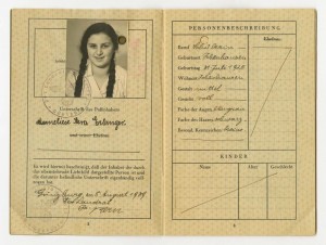 Reisepass Anneliese Erlanger, Leo Baeck Institute – New York | Berlin, Anna Erlanger Rotenberg Collection AR 25576, Box 1 Folder 4