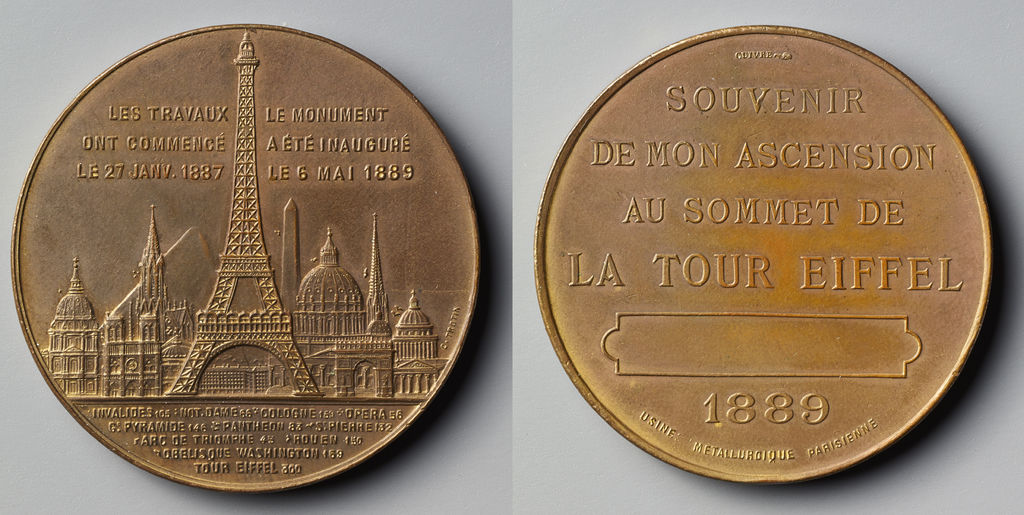 Numismatik: Medaille Eiffelturm, 1889