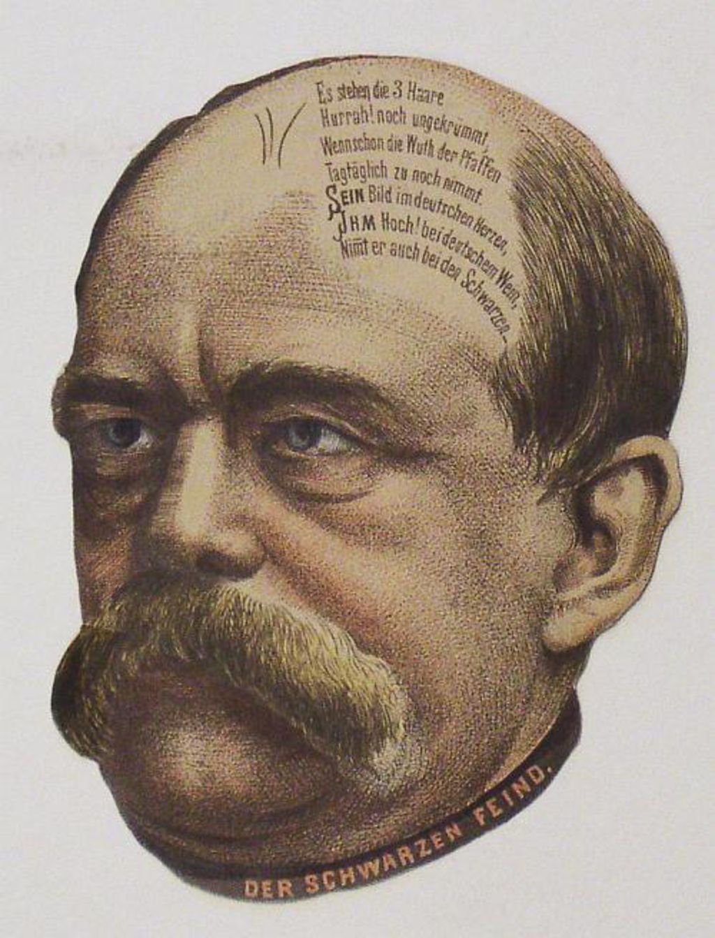 Grafik: Karikatur auf den Kulturkampf Bismarcks, um 1873