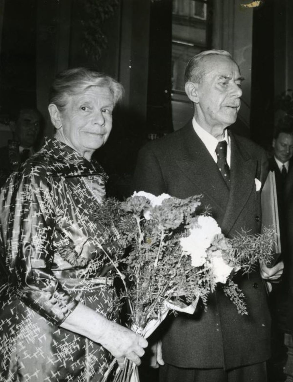 Foto: Katia und Thomas Mann bei der Verleihung der Ehrenbürgerschaft seiner Geburtsstadt Lübeck, 1955