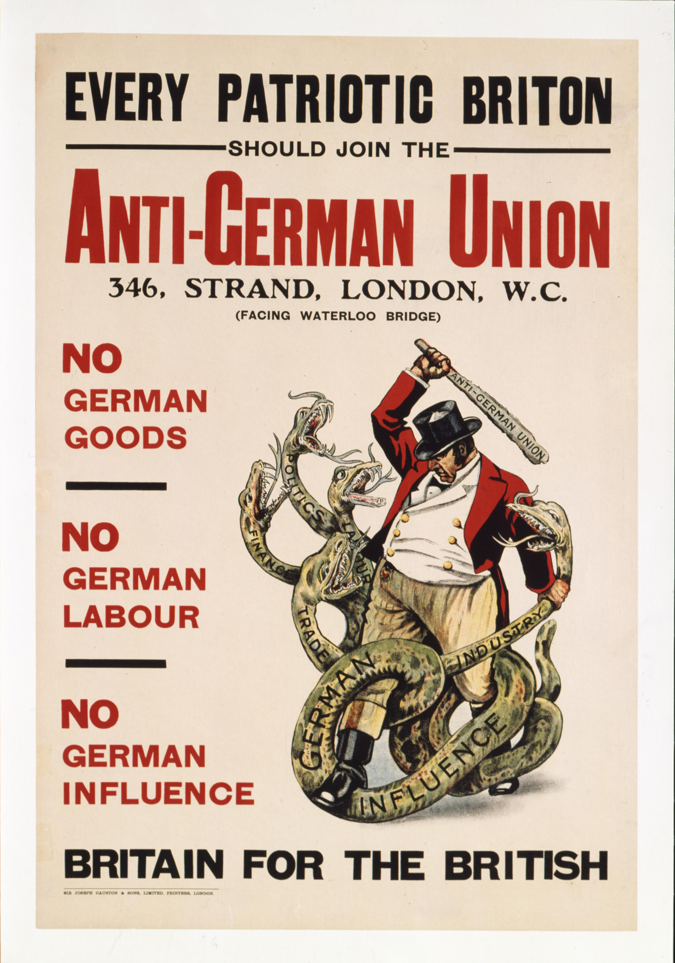 Exponat: Plakat: Antideutsches Propagandaplakat, 1914-1918