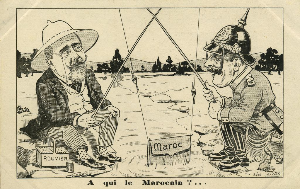 Postkarte: Marokko-Krise, 1906