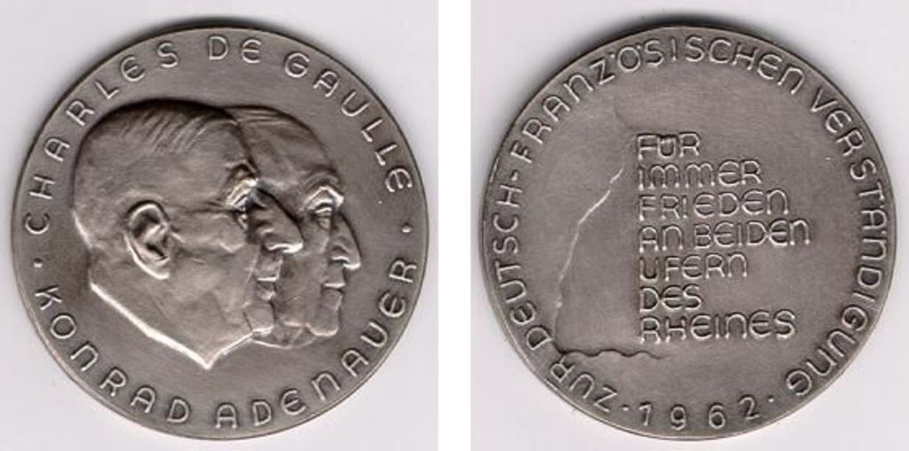 Medaille auf die deutsch-französische Verständigung, 1962