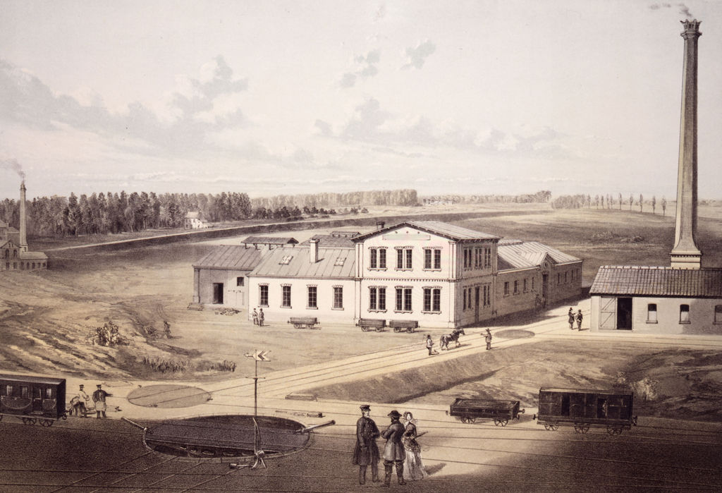 [Grafik: Zinkfabrik Altenberg, um 1860]