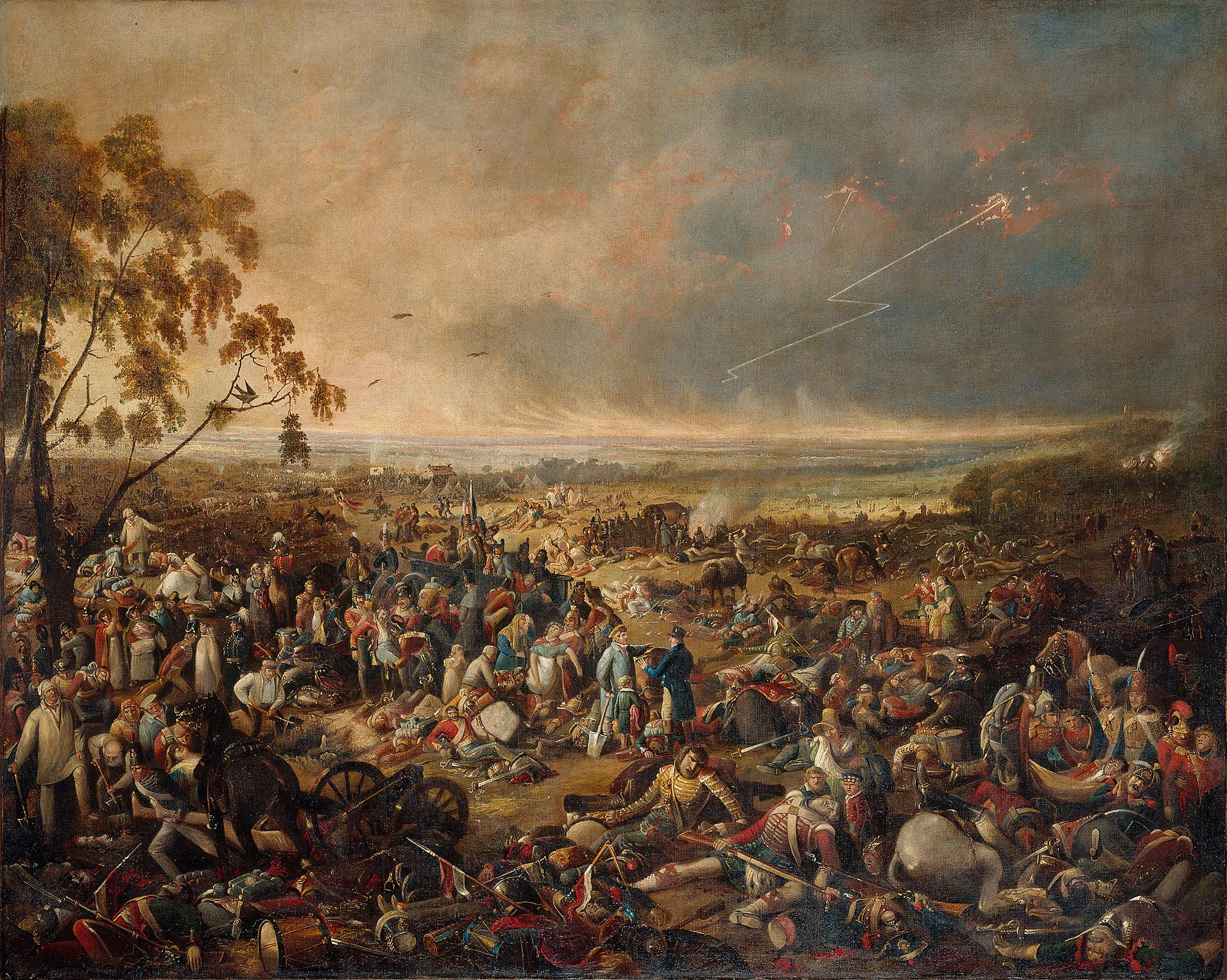 Gemälde: Am Morgen nach der Schlacht von Waterloo am 19. Juni 1815