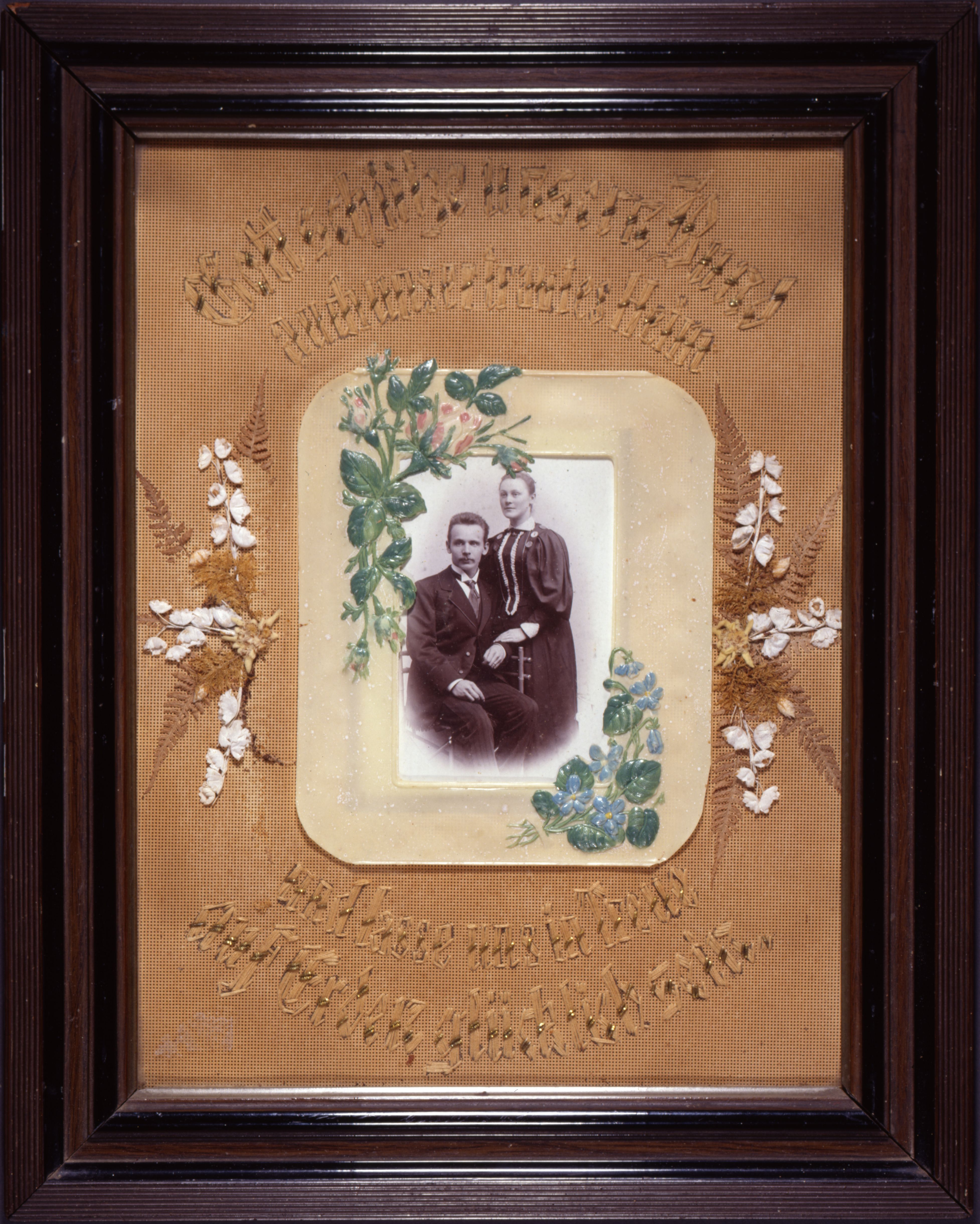 Erinnerungsbild an die Hochzeit, um 1900