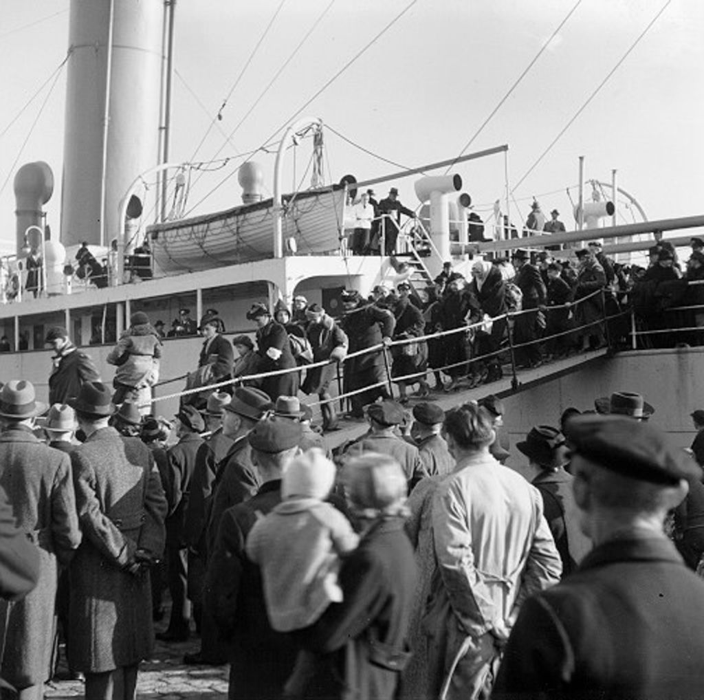 Foto: Ankunft von Umsiedlern aus dem Baltikum, 1939
