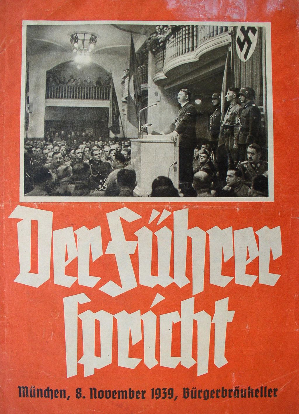 Exponat: Broschüre: Hitler-Rede im Bürgerbräukeller, 1939