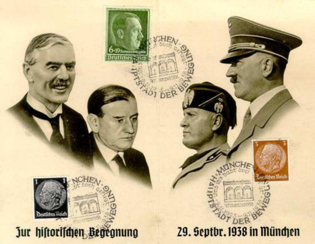 Postkarte: Münchner Abkommen, 1928