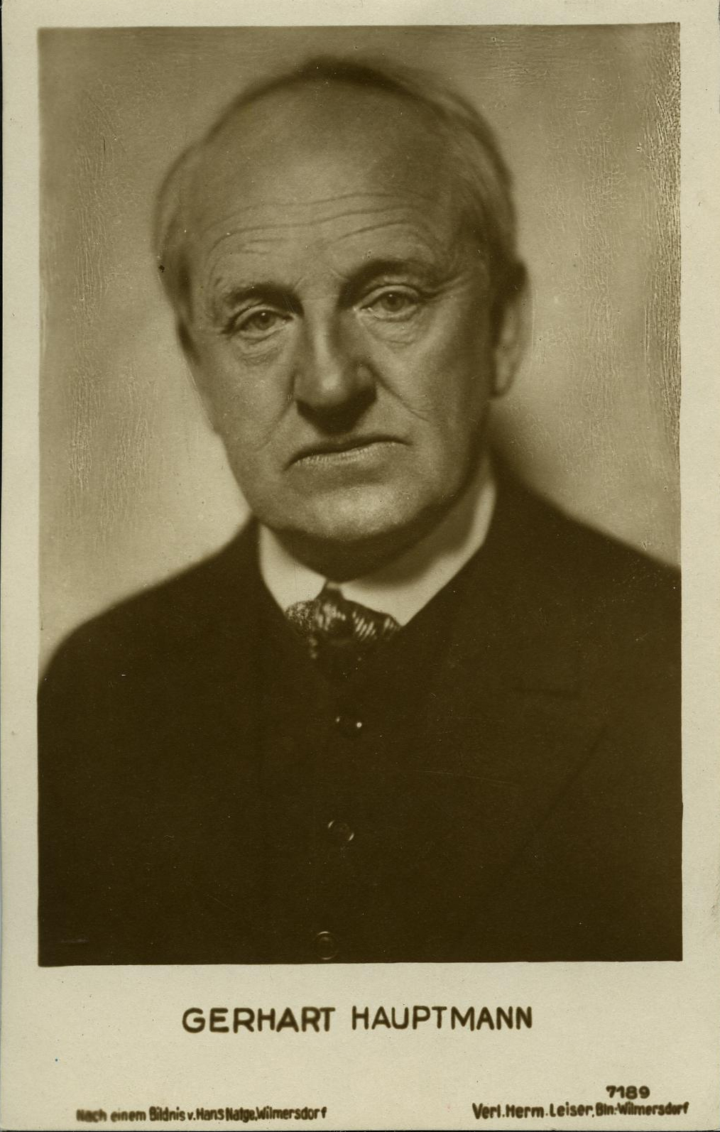 Foto: Gerhart Hauptmann, 1920