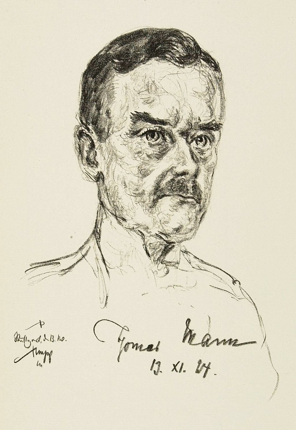 Exponat: Zeichnung: Thomas Mann, 1924