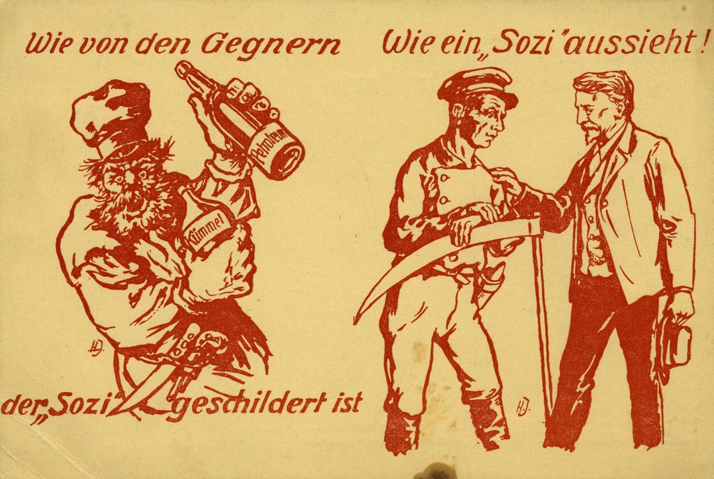Postkarte: SPD, 1912