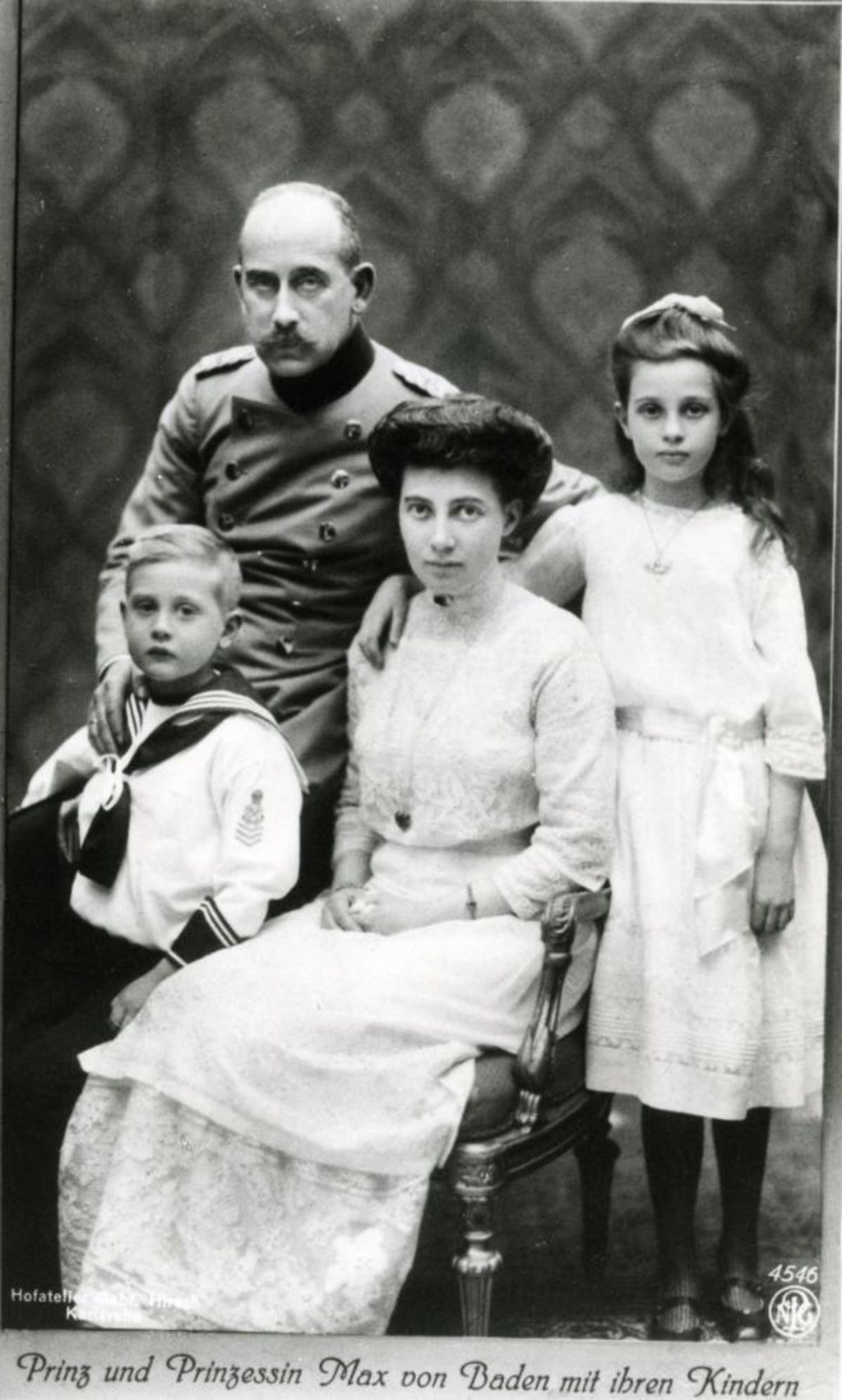 Foto: Prinz Max von Baden mit seiner Familie, um 1914