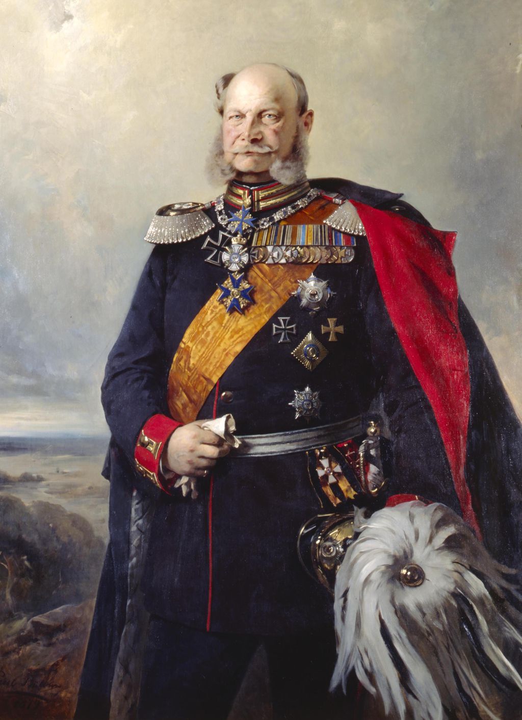 Exponat: Gemälde: "Kaiser Wilhelm I. in der Uniform eines Feldmarschalls des 1. Garderegiments zu Fuß", 1879