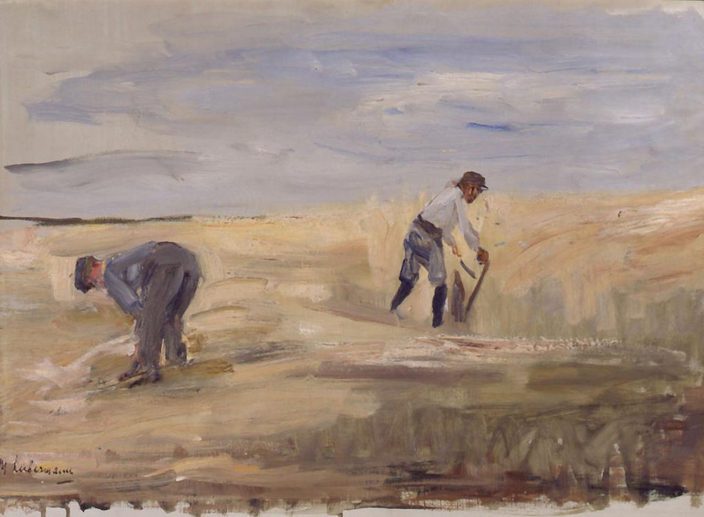Exponat: Gemälde: "Getreideernte", um 1900