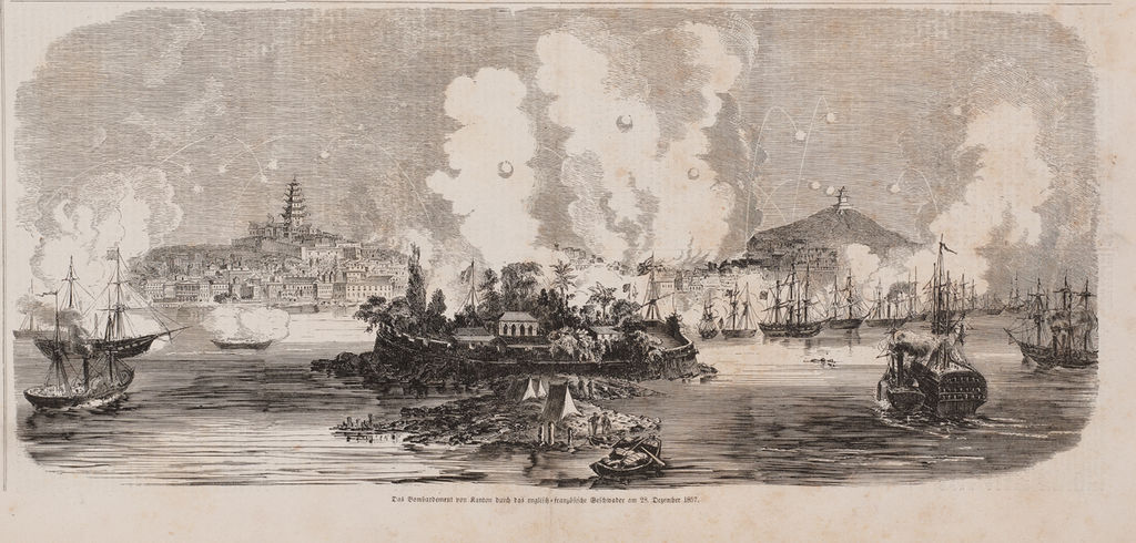 Grafik: Das Bombardement von Kanton, 1857