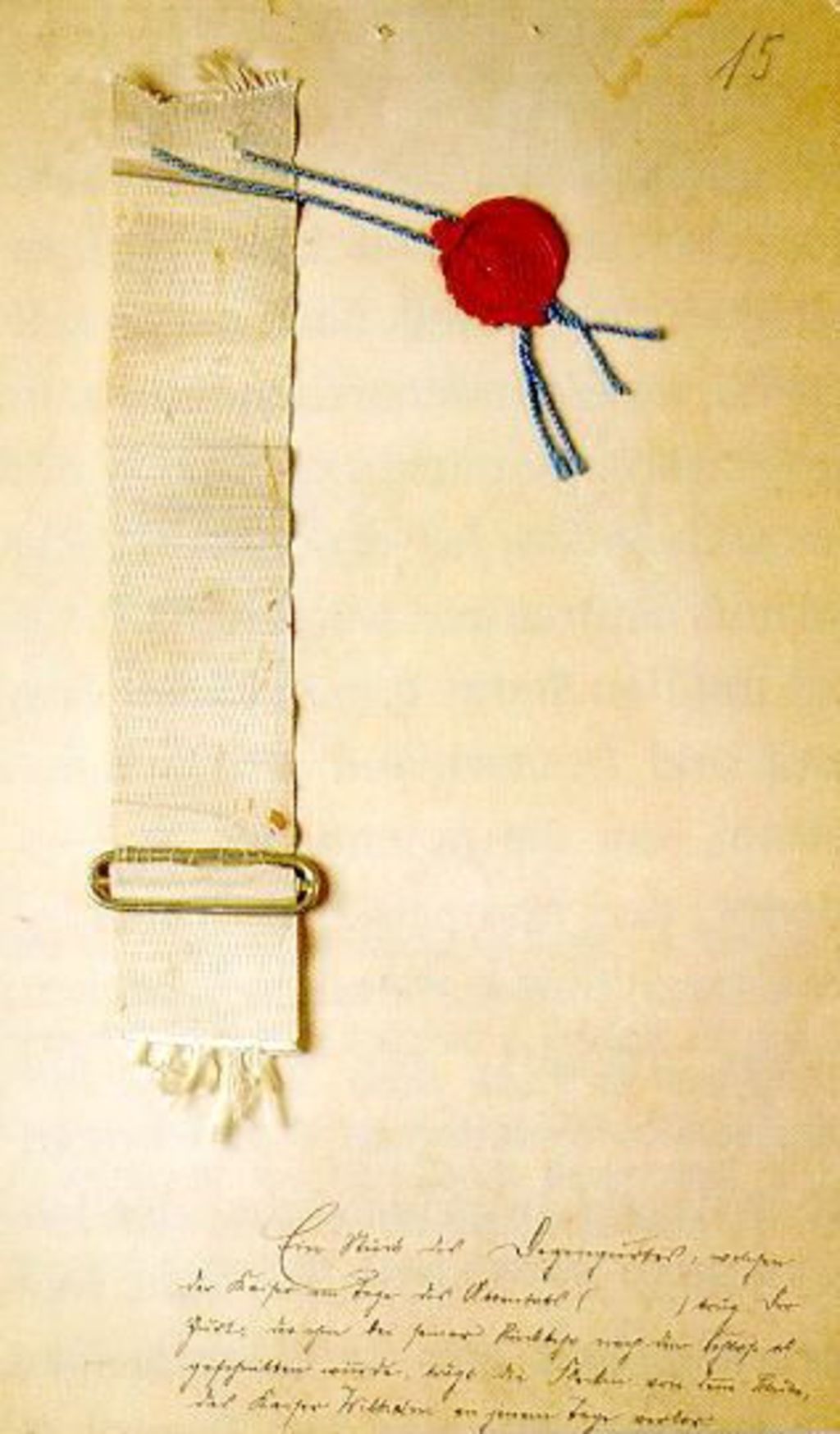 Exponat: Degengehänge von Wilhelm I., getragen bei dem auf ihn verübten Attentat 1878