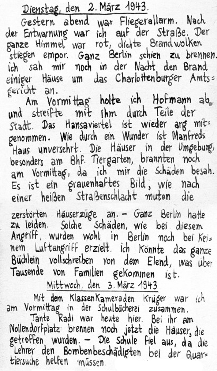 Heinz-Günter Neumann: Tagebucheintrag