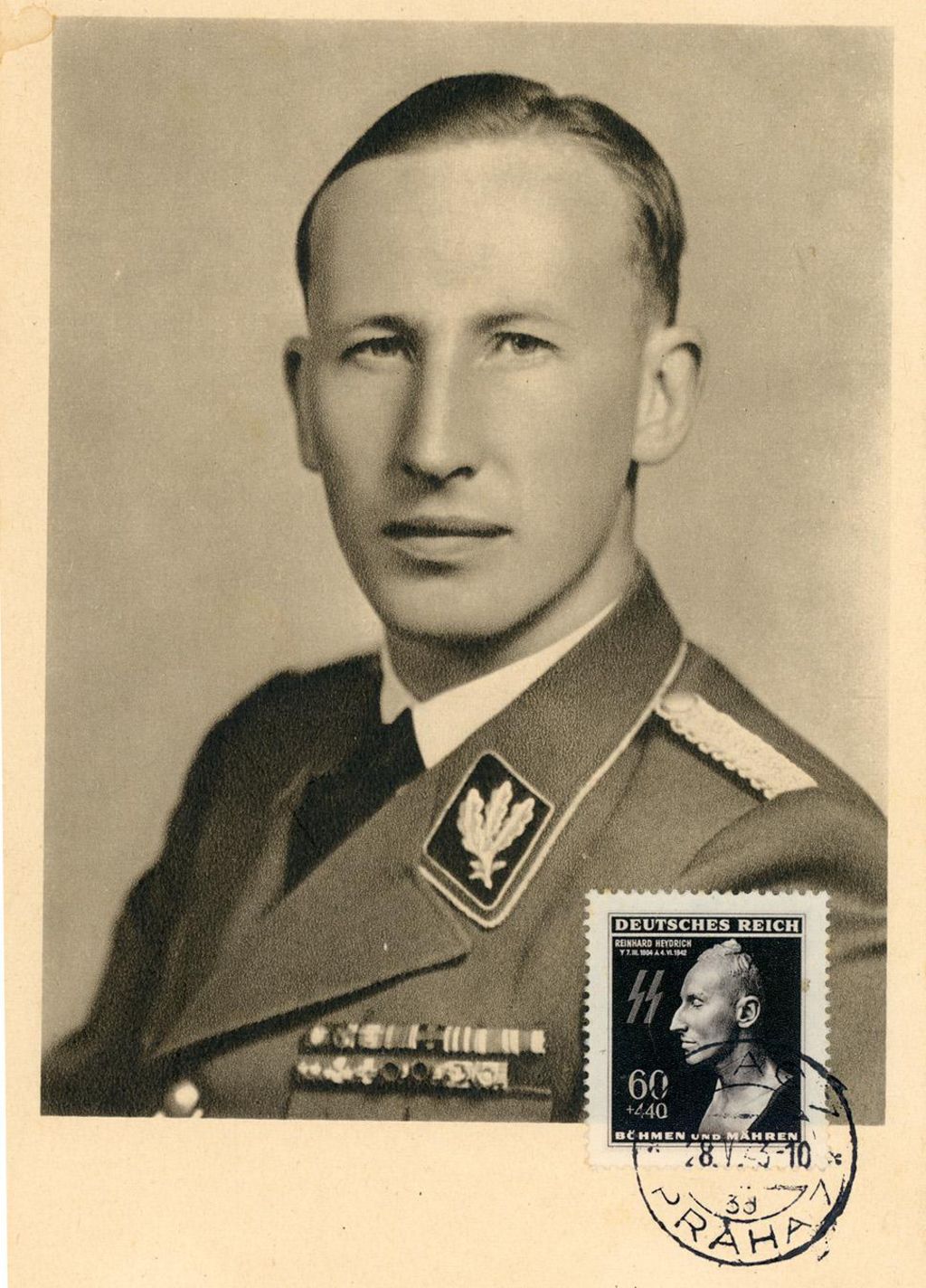 Postkarte: Reinhard Heydrich, 8. Mai 1943 (Poststempel)