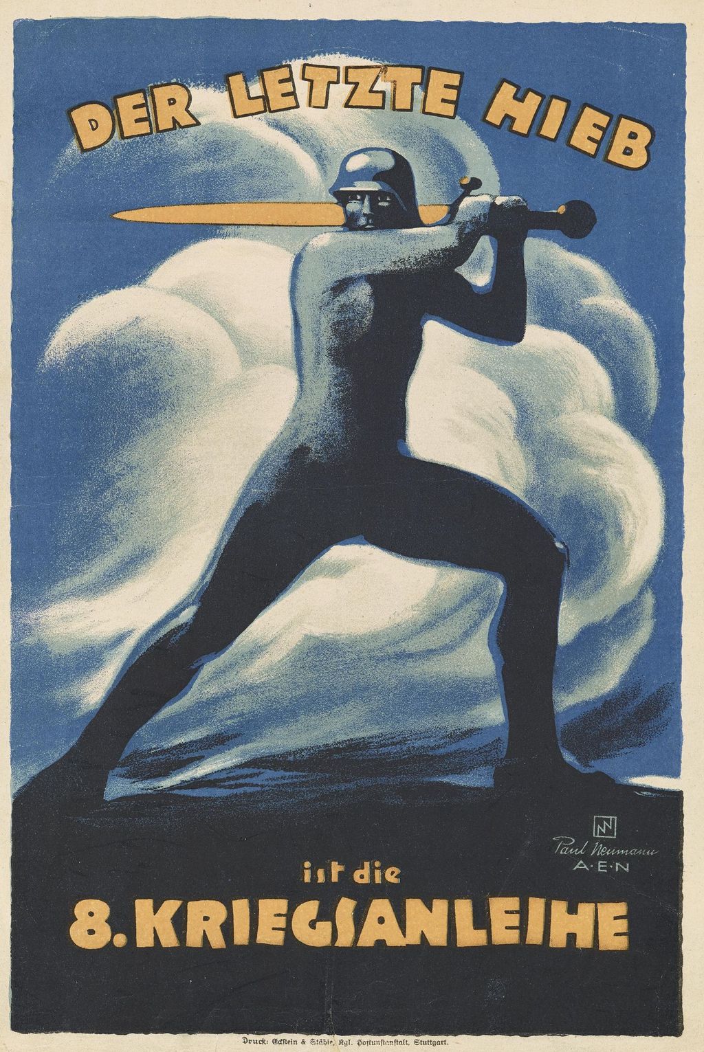 Plakat: "Der letzte Hieb", 1918