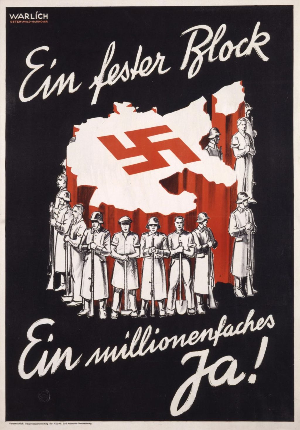 Plakat: "Ein fester Block", 1938