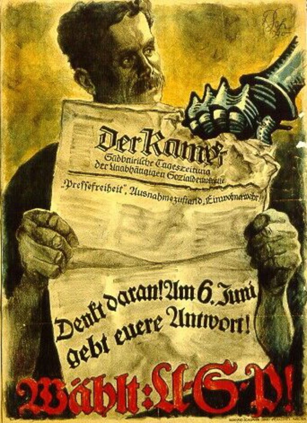 Exponat: Plakat: "Wählt USP", 1920