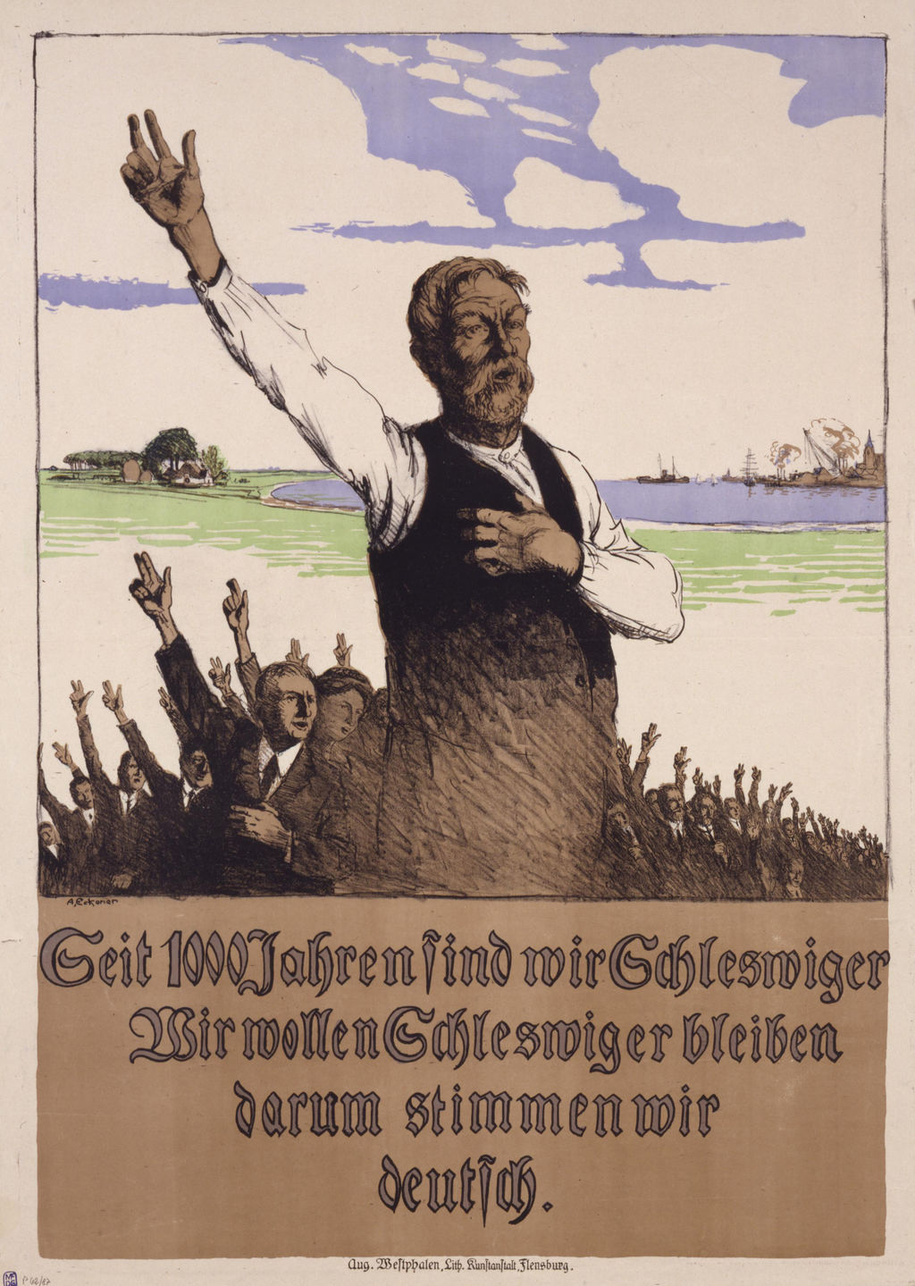 Plakat: Volksabstimmung über die Zugehörigkeit Nordschleswigs, 1920