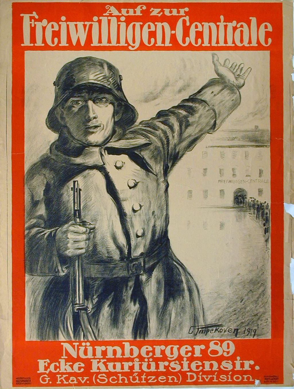 Exponat: Plakat: Aufruf zum Eintritt in ein Freikorps, 1919