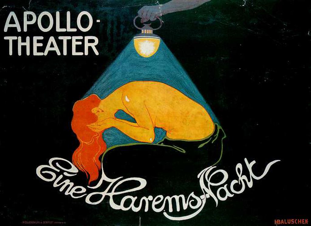Lithographie: Baluschek, Hans "Apollo Theater. Eine Harems-Nacht", 1909