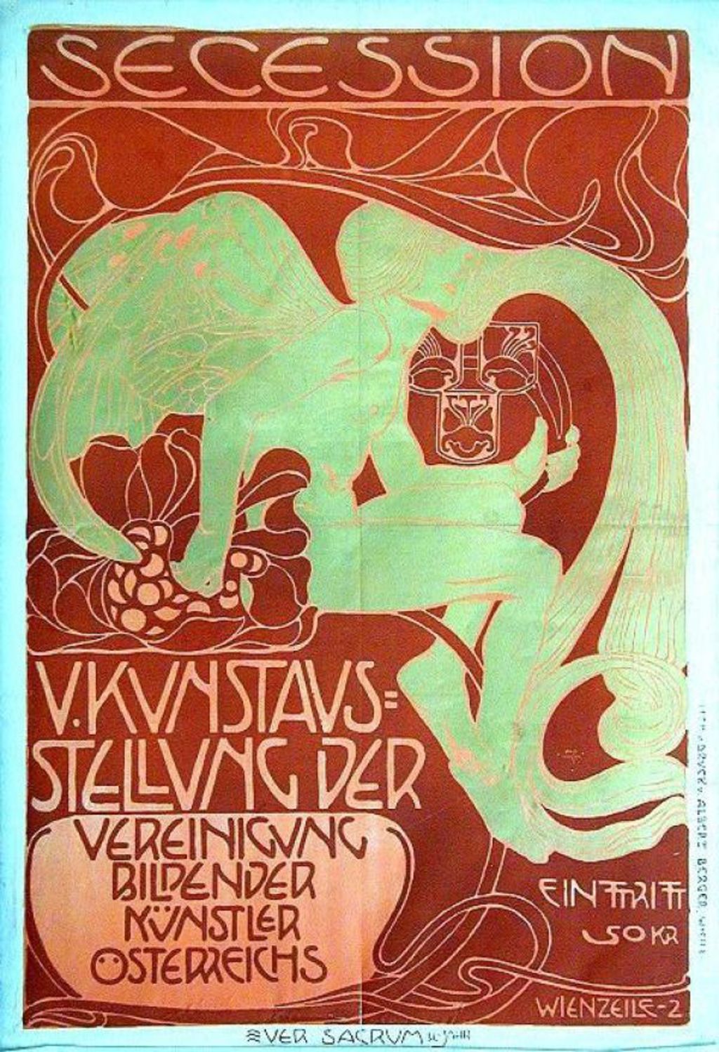 Plakat zur V. Ausstellung der Wiener Secession