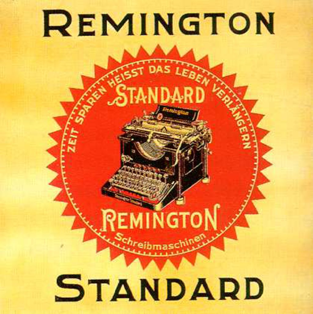 Werbeschild: Schreibmaschine "Remington Standard", nach 1922