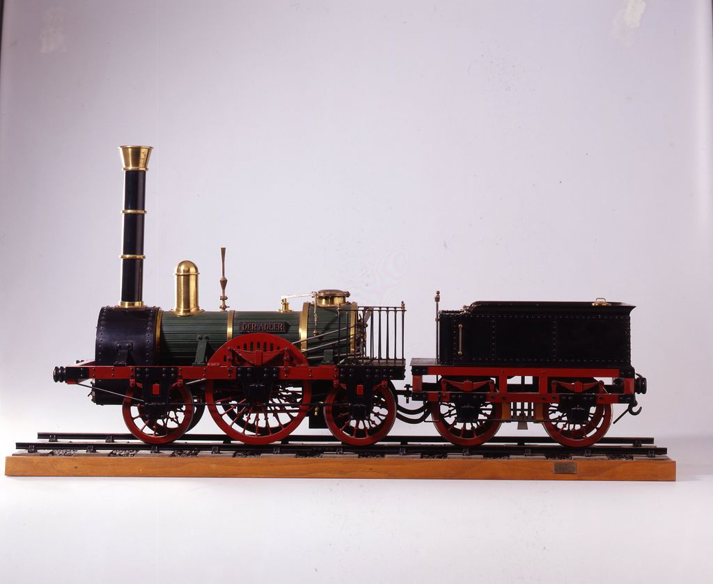 Modell der Lokomotive "Adler" mit Tender, 1959