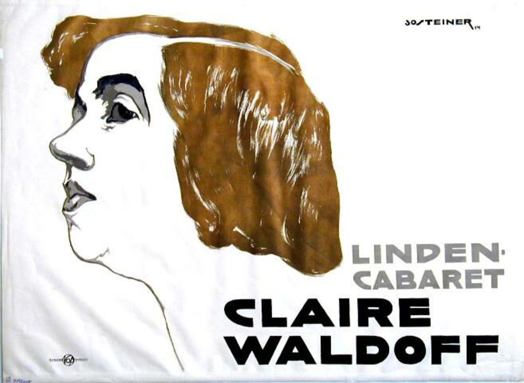 Plakat: "Linden Cabaret: Claire Waldoff", 1914