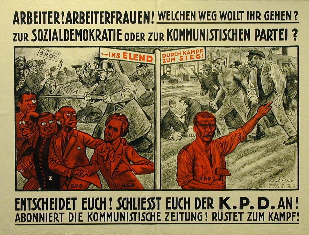 Plakat: Aufruf zum Eintritt in die KPD, 1921