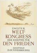 Plakat Zweiter Weltkongress der K&auml;mpfer f&uuml;r den Frieden 1950