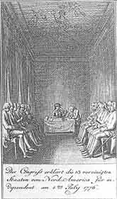 view Chodowiecki's engraving on the Declaration  in Congress