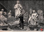 Reinhold Begas im Atelier bei der Arbeit am Schiller-Denkmal fr den Berliner Gendarmenmarkt, Carl Koch/Monogrammist E H, 1869, Zeitschriftenillustration, Holzstich auf Papier, Berlin, DHM