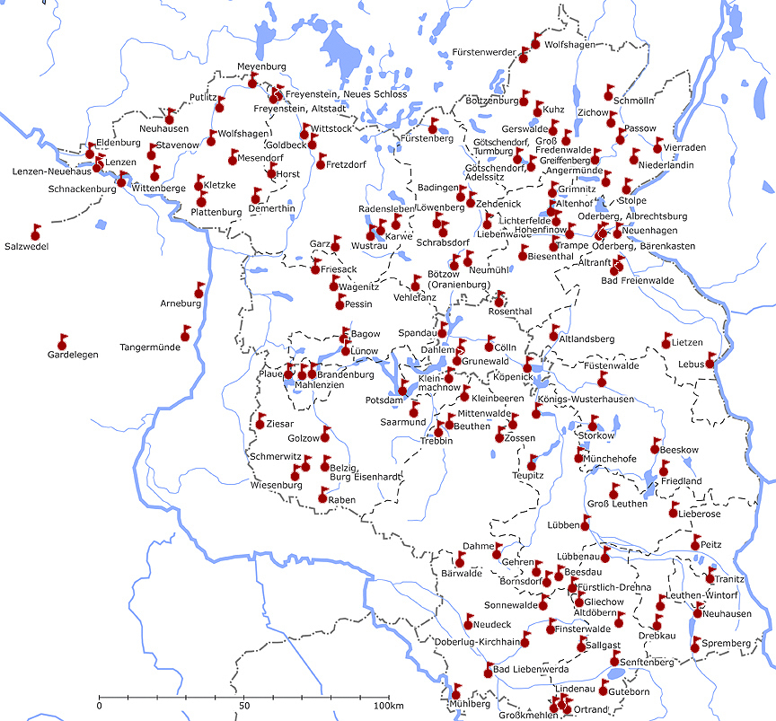 Burgen in Brandenburg und Berlin