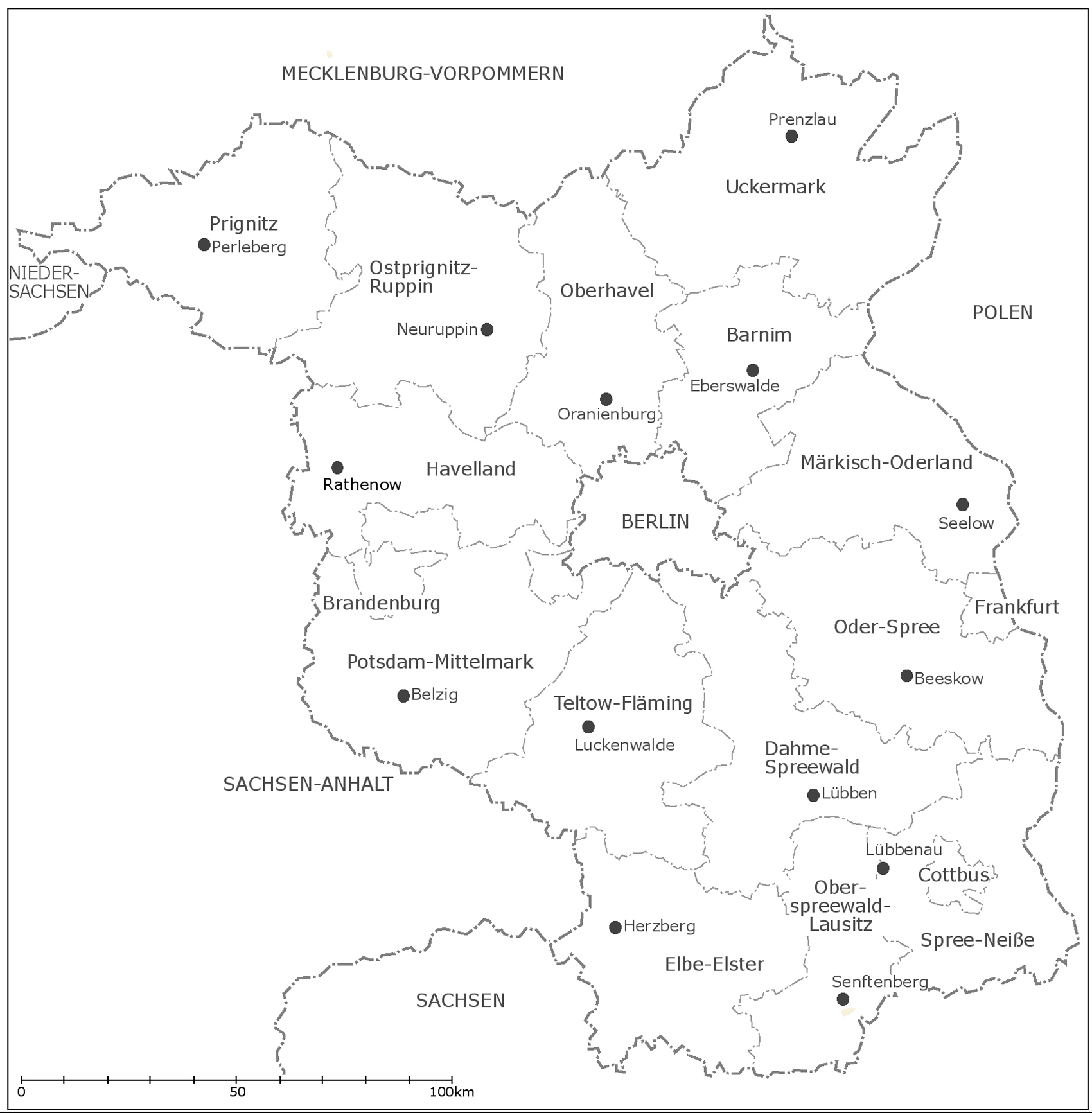 Burgen im Bundesland Brandenburg