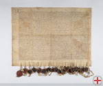 Der Burgfrieden regelte das Zusammenleben im Frieden wie im Krieg, 11. März 1510 (DHM)